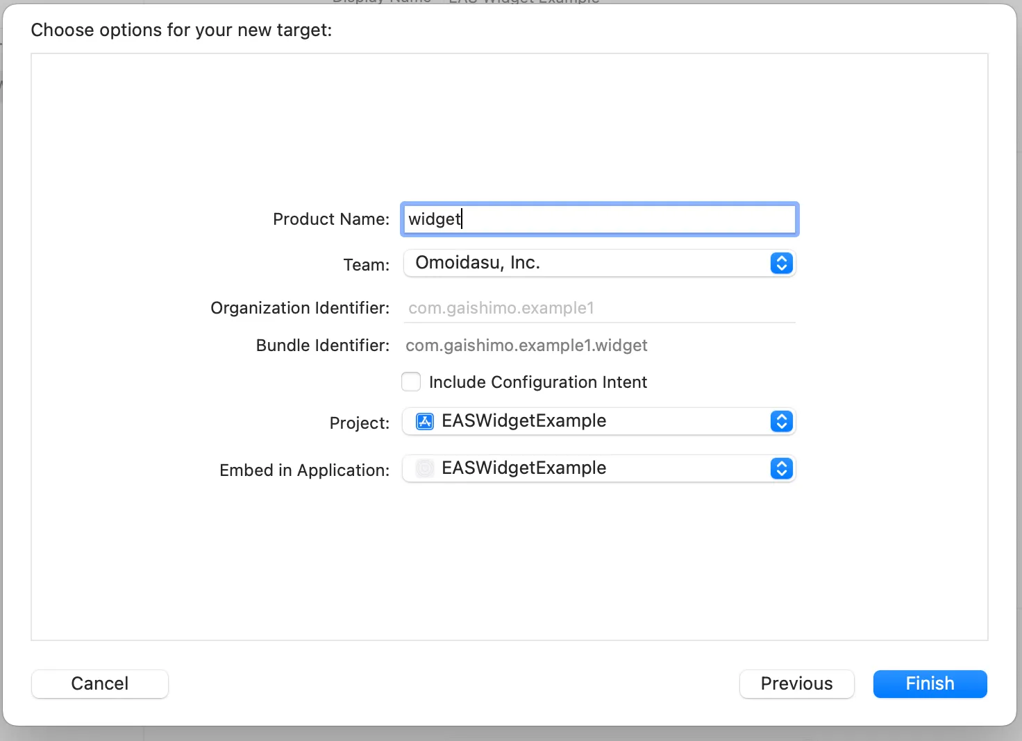 XCodeでWidgetを追加2